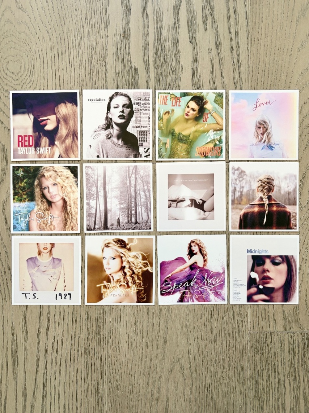 Taylor Swift, Album Cover, Stickers, Set of 12, Glossy, Vinyl, Waterproof, 3"x3"